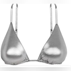 Silver Triangle Bikini Top